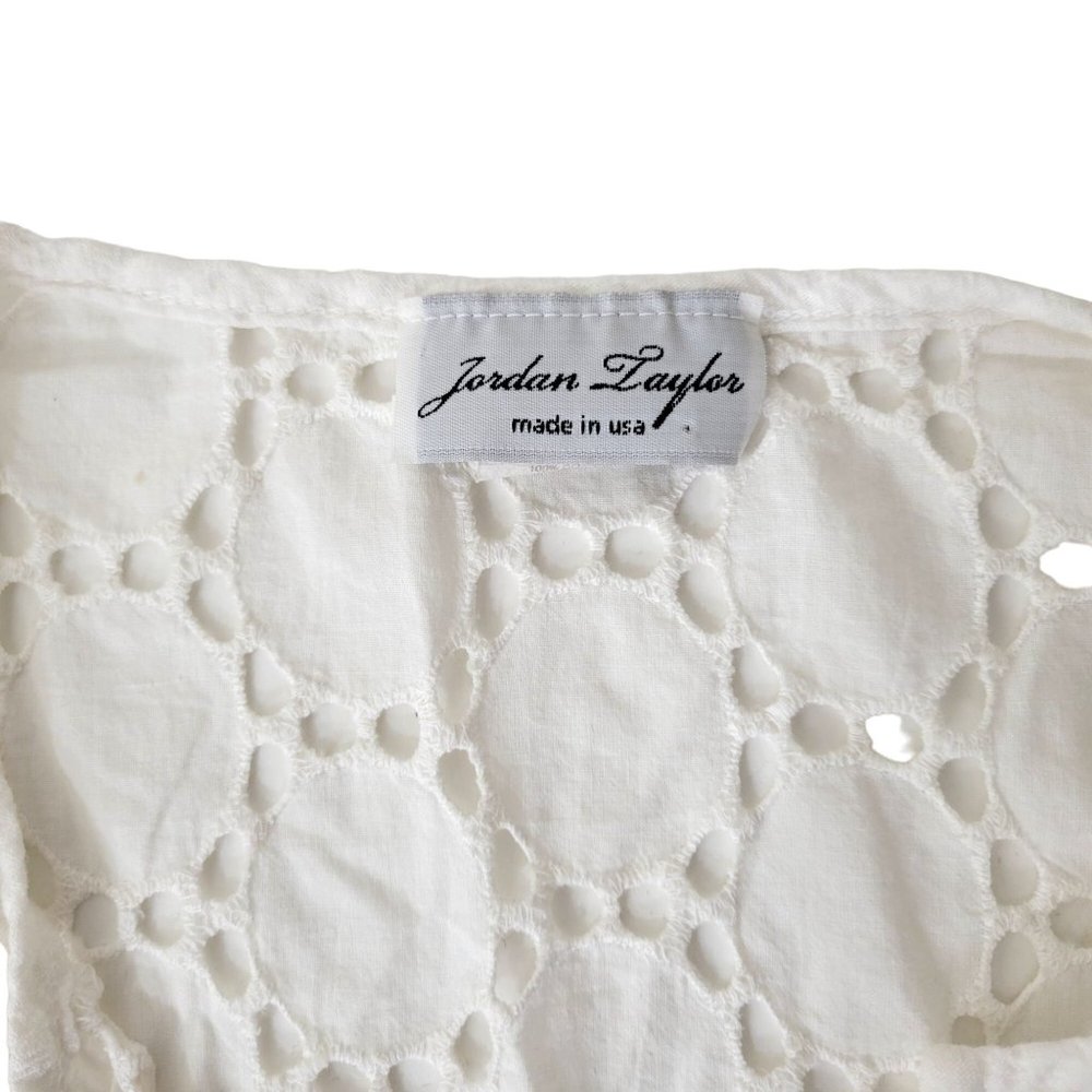 Jordon Taylor White Cotton Eyelet Swim Cover Up - Picture 4 of 6